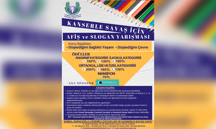'Kanserle Savaş İçin Afiş Ve Slogan Yarışması' düzenleniyor