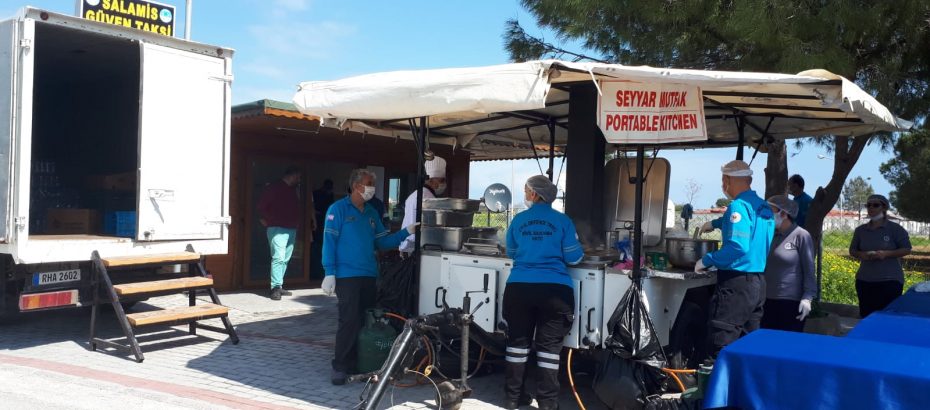 Sivil Savunma'dan Salamis Otel'e iaşe takviyesi