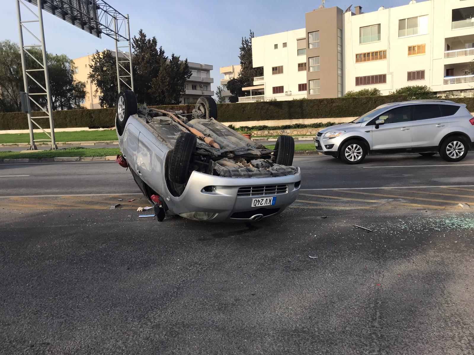 Lefkoşa'da korkutan kaza!