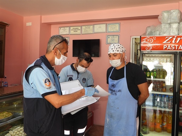 İskele'de paket servis yapan esnafa denetim
