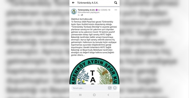Türkmenköy’de korona paniği