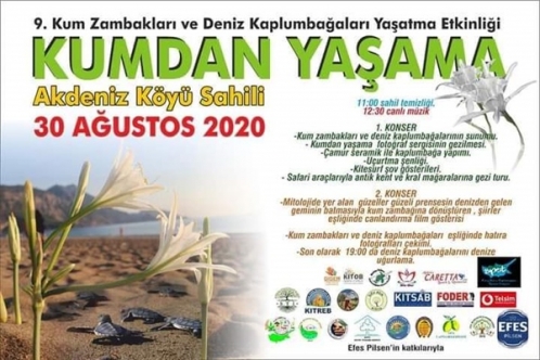 Kum Zambakları ve Deniz Kaplumbağaları Yaşatma Etkinliği yarın Akdeniz’de