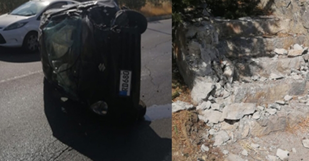 Lefkoşa- Girne anayolunda korkutan kaza!