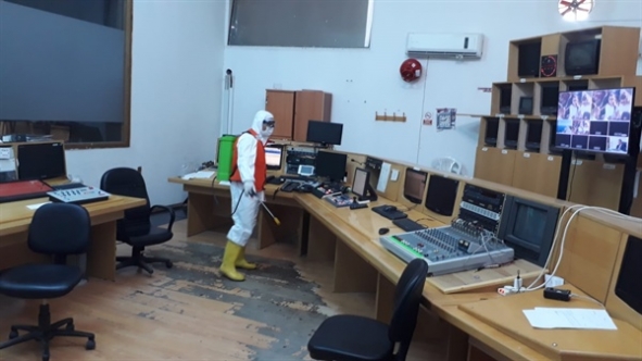 Sivil Savunma Teşkilatı dezenfeksiyon çalışmaları yapıyor