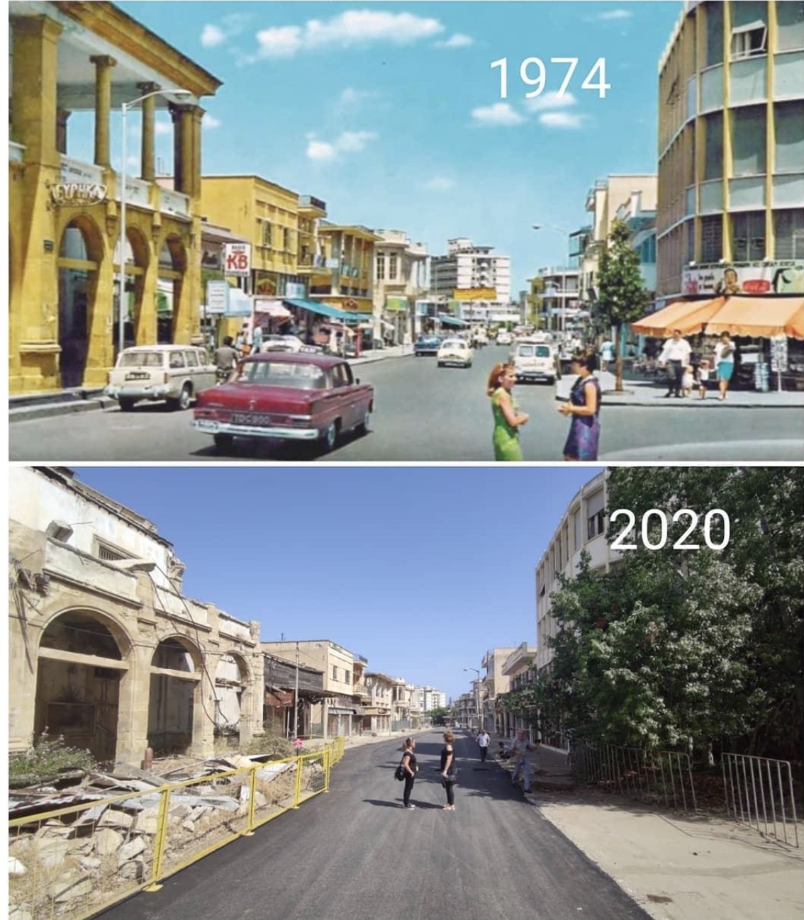 46 yıl sonra aynı cadde, aynı poz