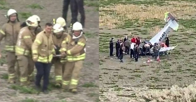 İstanbul'da eğitim uçağı düştü