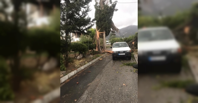 Hortum yıktı geçti! Maddi hasar büyük