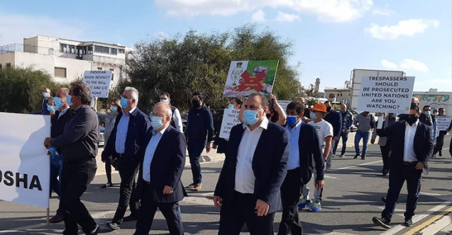 KKTC’nin ilanını ve Kapalı Maraş’ın açılmasını “protesto” ettiler