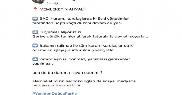 Zaroğlu’ndan tepki çeken paylaşım