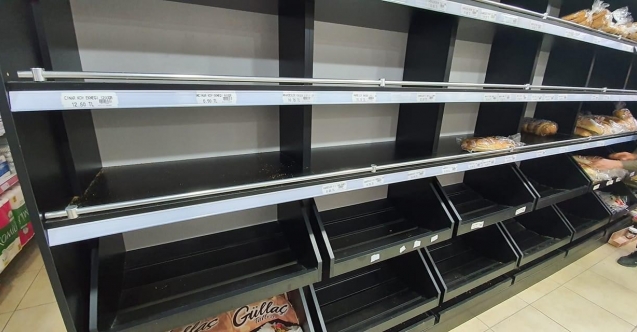Marketlere hücum! Ekmek rafları tükendi