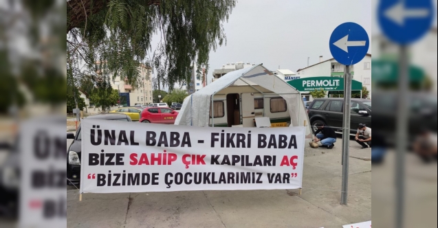Başbakanlık önünde karavanlı eylem
