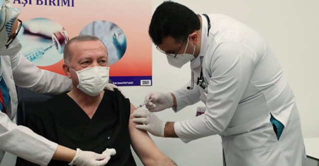 Erdoğan üçüncü dozda farklı aşı olmuş