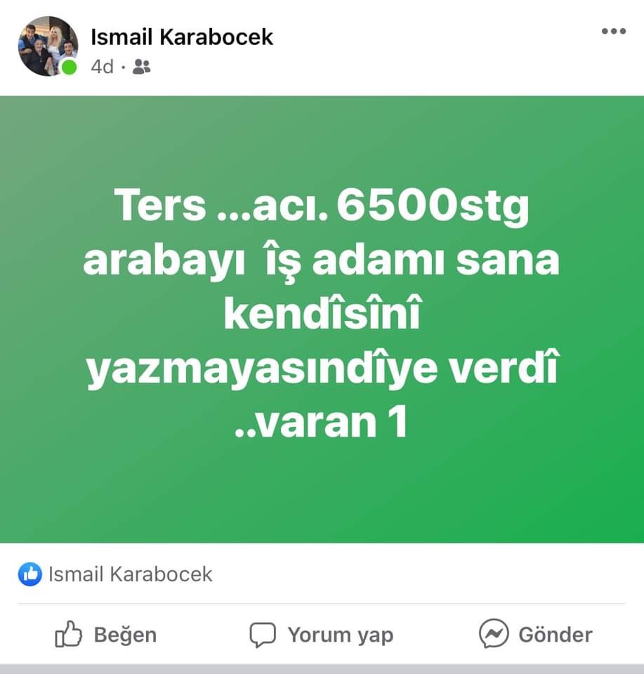 Karaböcek’ten dikkat çeken paylaşım