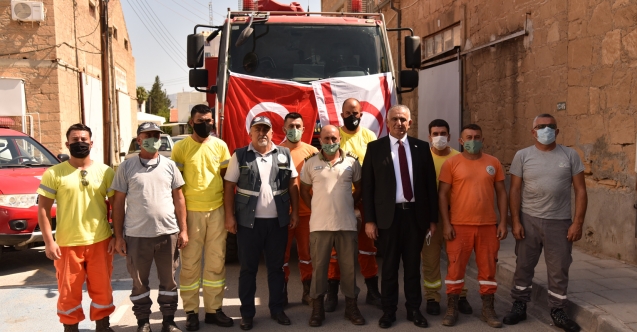 KKTC'den Türkiye'deki yangın için araç ve personel yardımı