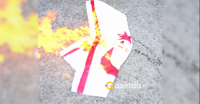 Rum tarafında çirkin provokasyon! KKTC bayrağını yaktılar