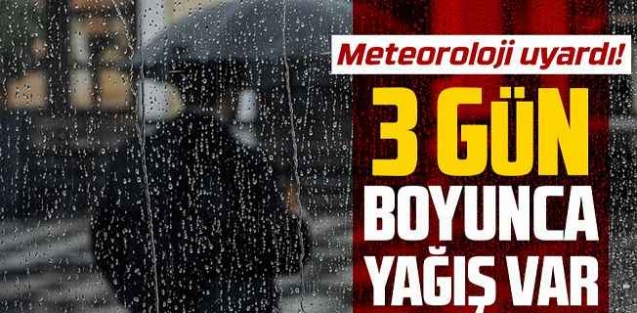 Sıcaklık düşecek, 3 gün yağmur var