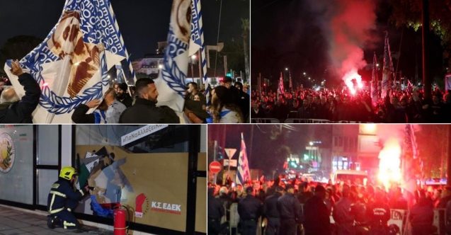 Fanatik Rumlardan "EOKA Tekrar Vur" sloganları