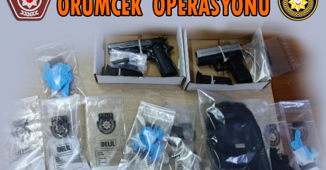 Tabancalar ve uyuşturucular Örümcek’e takıldı