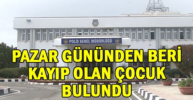 Kayıp çocuktan sevindirici haber