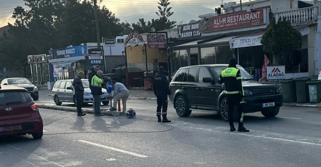 Sürat yapılan yol trafiğe kapatıldı