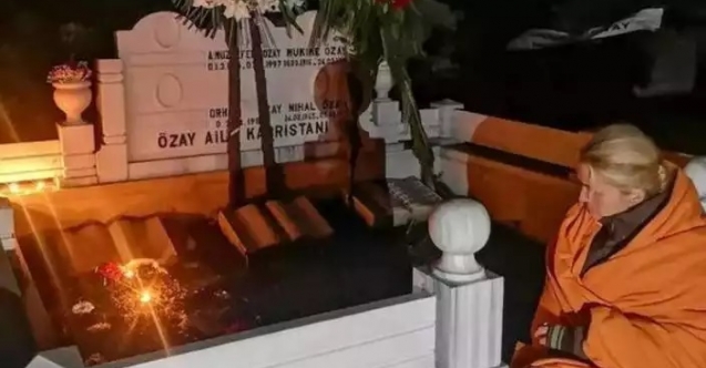 Tuğba Özay bütün gece babasının mezarı başında bekledi!