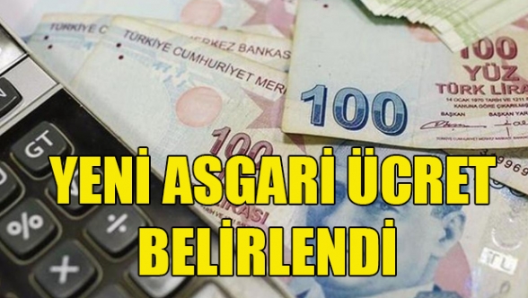 Yeni asgari ücret açıklandı