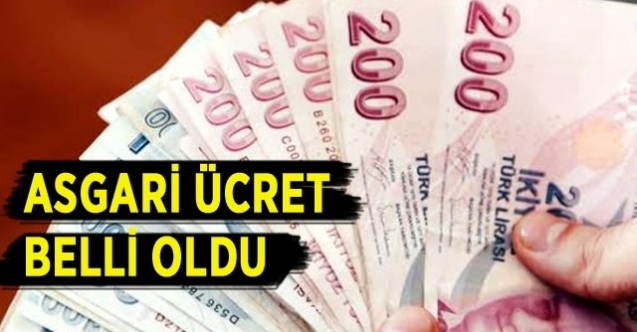Yeni asgari ücret açıklandı