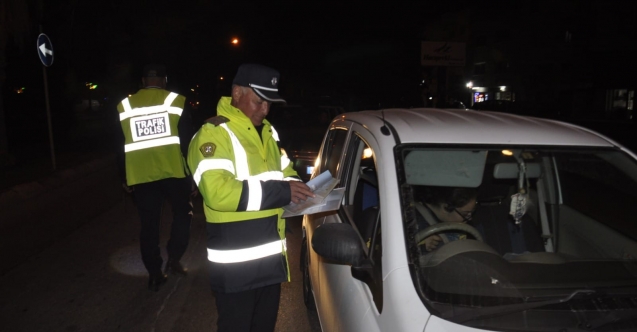 45 araç trafikten men edildi