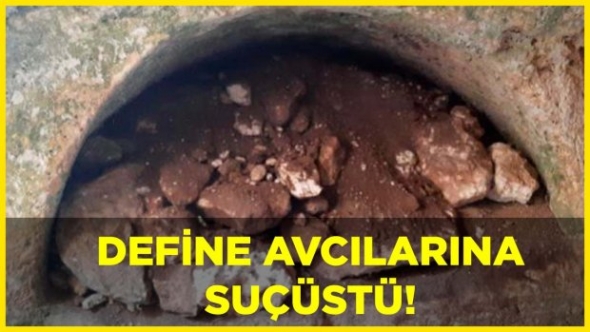 Define ararken yakalandılar