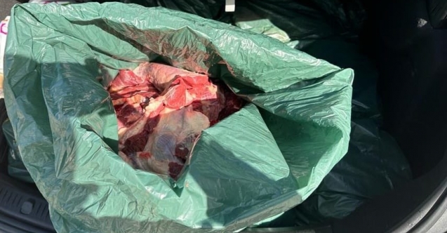Bagajdan 190 kilo kaçak et çıktı