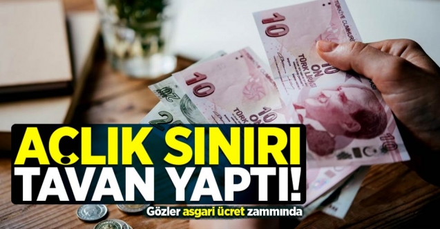 Açlık sınırı, asgari ücretin 2 bin 654 TL üstüne çıktı