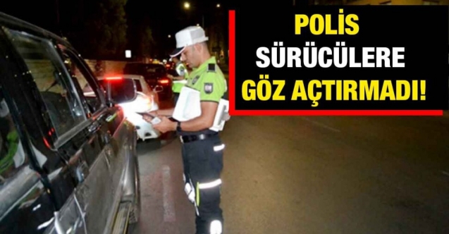 Bir gecede 99 araç trafikten men edildi