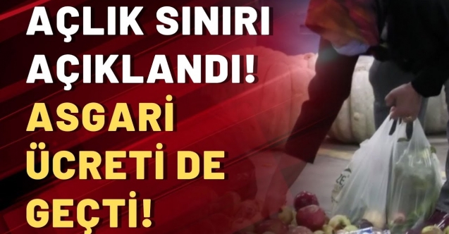 Açlık sınırı asgari ücretin 1324 TL üstüne çıktı