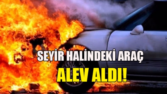 Araç tamamen kül oldu