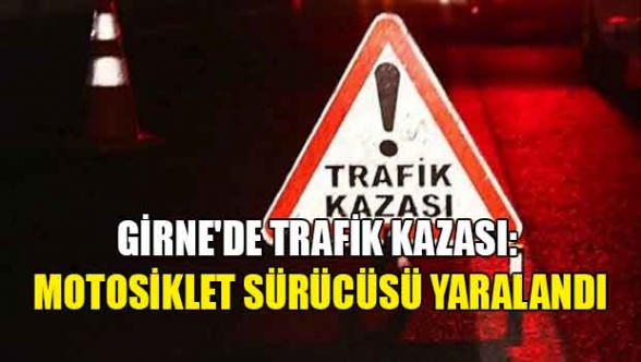 Ağaca çarpan motosiklet sürücüsü yaralandı