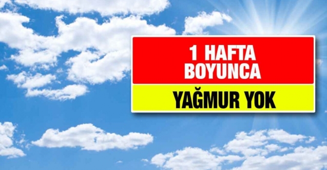 Yağmur beklenmiyor