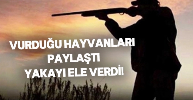 Ölü av hayvanlarını paylaşan gence yasal işlem