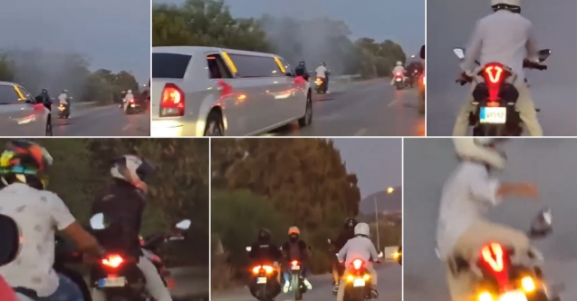 Trafiği durduran düğün konvoyuna ceza