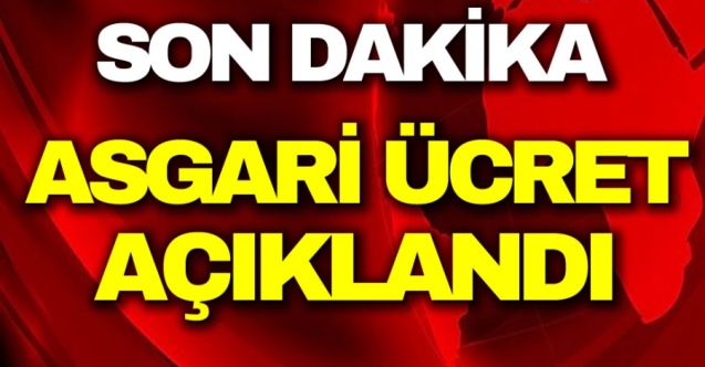 Yeni asgari ücret açıklandı
