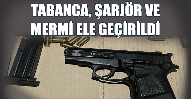 Saksıdan tabanca çıktı