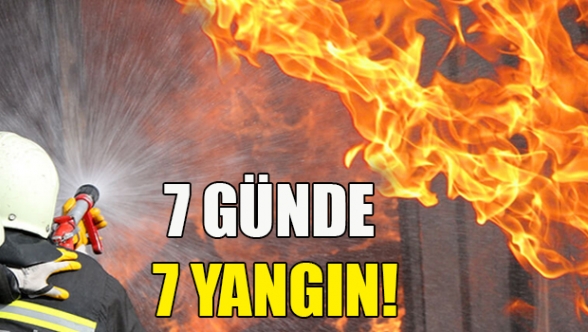 7 yangında 1.3 milyon zarar