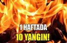 10 yangında 550 bin TL zarar