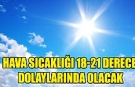 Hava sıcaklığı 18 – 21 derece olacak