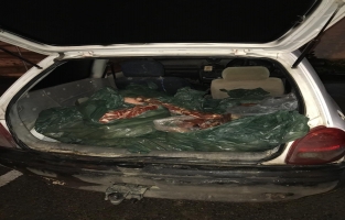 Araçtan 400 kilo kaçak et çıktı!