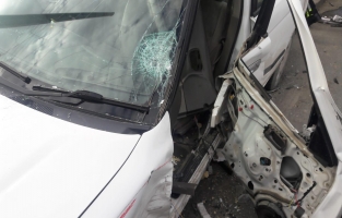 Lefkoşa'da korkutan kaza