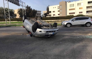 Lefkoşa'da korkutan kaza!