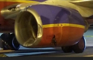 ABD'de bir adama iniş yapan Boeing 737 tipi uçak çarptı