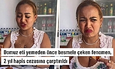 Domuz eti yemeden önce besmele çeken fenomene 2 yıl hapis