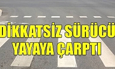 Aracın çarptığı yaya yaralandı