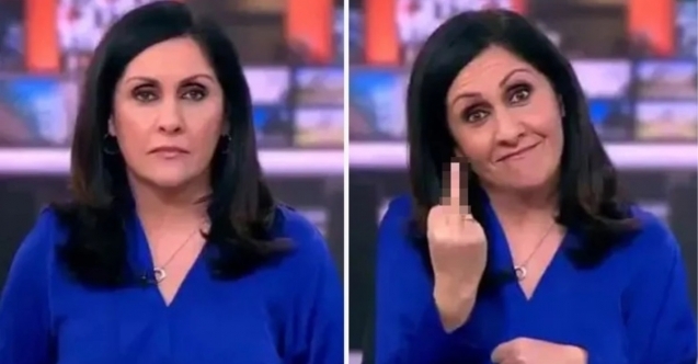 Canlı yayında olay yaratan hareket